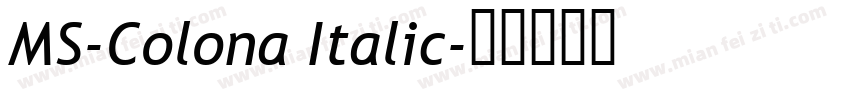 MS-Colona Italic字体转换